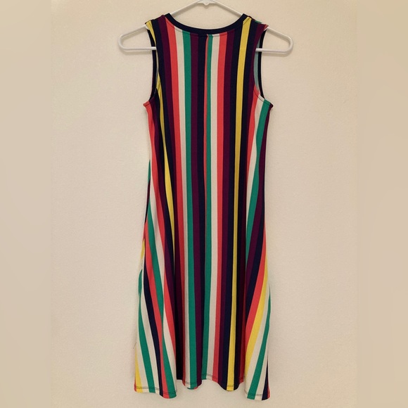 LuLaRoe Charlotte Dress — Multi-color Stripe, size XS. - Picture 2 of 7